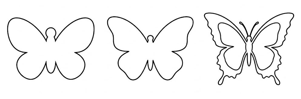 šablony motýlů pro jarní dekorace z papíru