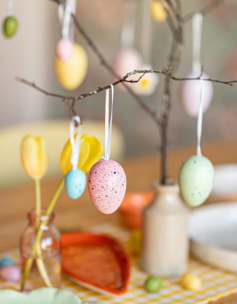 velikonoční výzdoba na stole - tvoření s dětmi