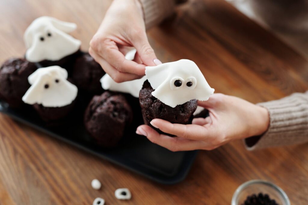 Halloweenské muffiny