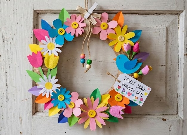 Jarní dekorace z papíru – snadné tvoření nejen s dětmi